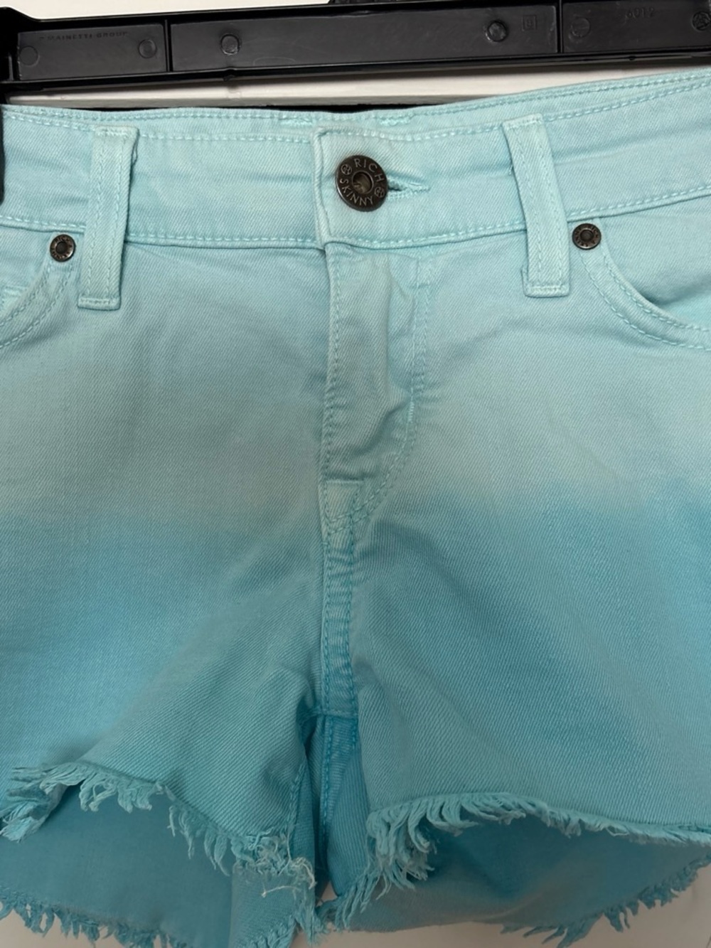 Rich & Skinny Women’s Ombre Frayed Hem Denim Shorts